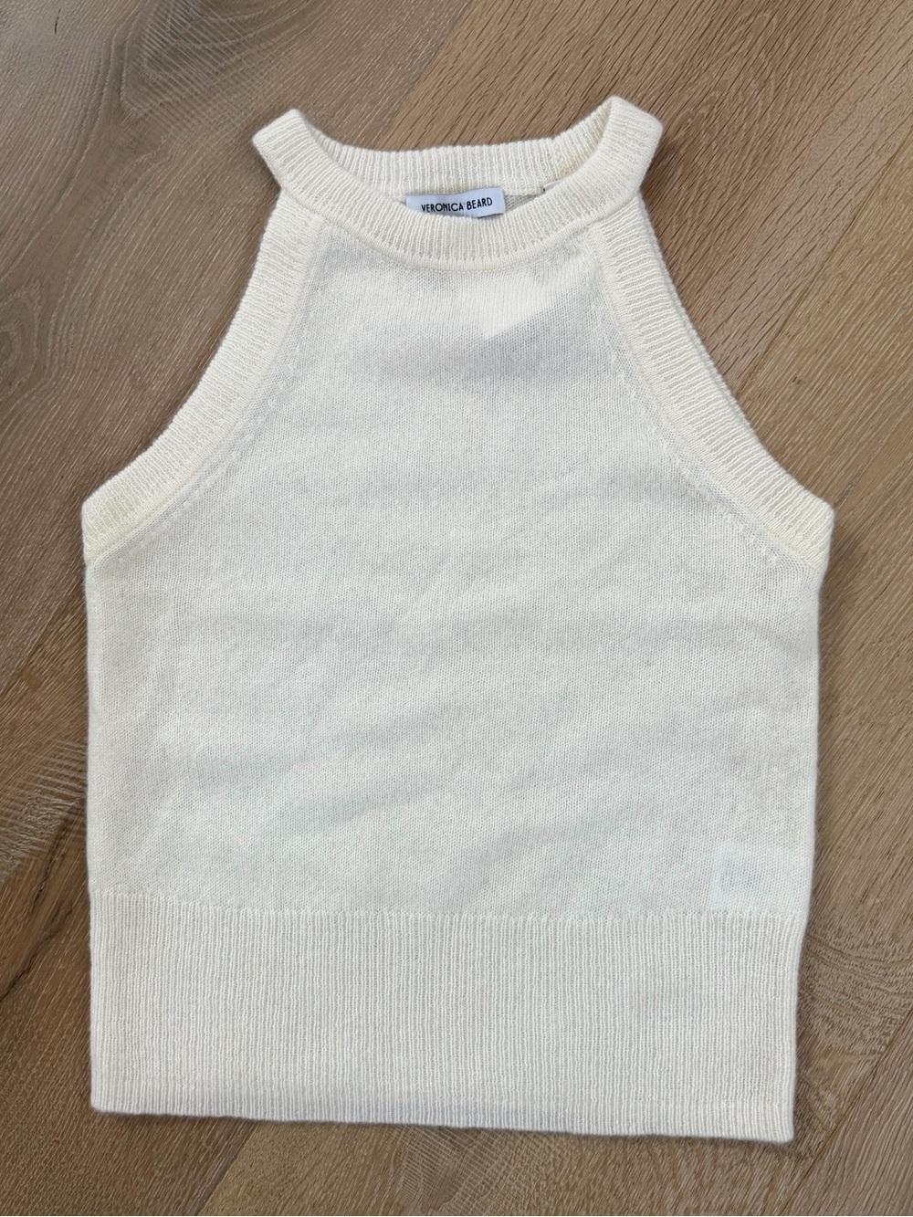NWT VERONICA BEARD Myrick Cashmere Sleeveless high halter Top XS